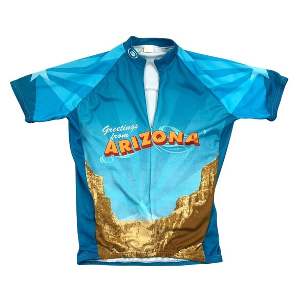 Lot of Two Men's Athletic Cycling Jersey Shirt M/L Red Blue Short Sleeve Zoot - Picture 4 of 16